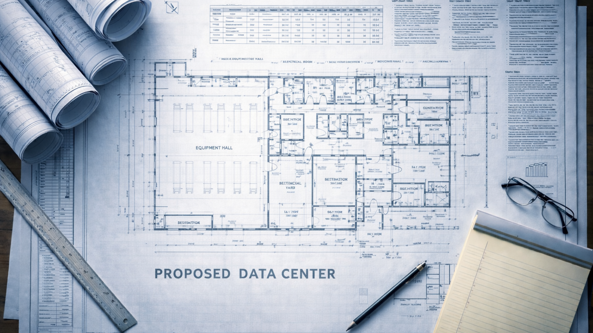 Data Center Background Blueprint Image Cropped